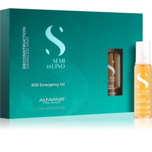 Alfaparf Milano Semi di Lino Reconstruction SOS Emergency Oil Reconstructing Treatment For Damaged Hair In Ampoules 6 x 13 ml