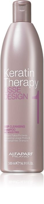 Alfaparf Milano Lisse Design Keratin Therapy Deep Cleanse Clarifying Shampoo for All Hair Types 500 ml