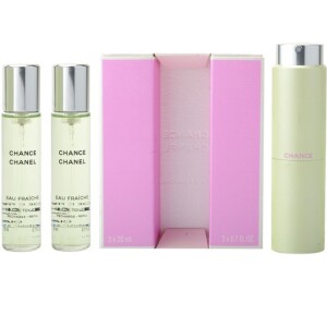 Chanel Chance Eau Fraîche Eau de Toilette (1x refillable + 2x refill) for Women 3×20 ml