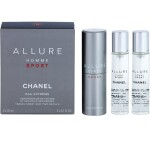 Chanel Allure Homme Sport Eau Extreme Eau de Toilette (1x refillable + 2x refill) for Men 3 x 20 ml