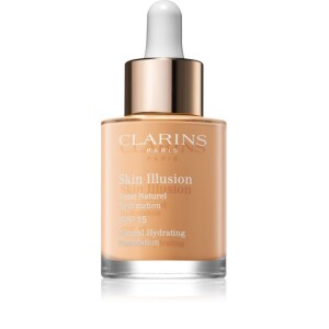 Clarins Skin Illusion Natural Hydrating Foundation Radiance Moisturising Makeup SPF 15 Shade 107 Beige 30 ml
