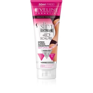 Eveline Cosmetics Slim Extreme 4D Scalpel Super Concentrated Night Serum with Warming Effect   250 ml