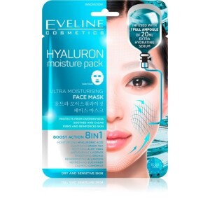 Eveline Cosmetics Hyaluron Moisture Pack Super Hydrating Soothing Sheet Mask