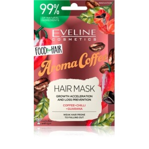 Eveline Cosmetics Food for Hair Aroma Coffee Fortifying Mask for Weak Hair Prone to Falling Out 20 ml