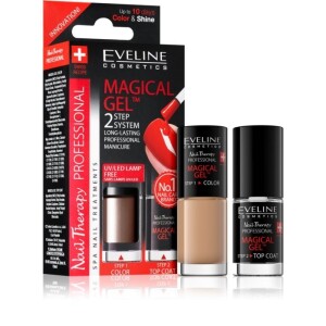 Eveline Cosmetics Nail Therapy Professional Gel Nail Varnish without UV/LED Sealing   Shade 02 2 x 5 ml