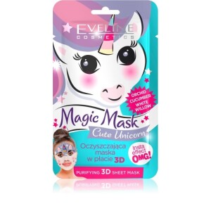 Eveline Cosmetics Magic Mask Cute Unicorn 3D Deep Cleansing Sheet Mask